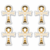 エジプトAnkh記号フェイクシルバー金属セットの6 シール (正面)