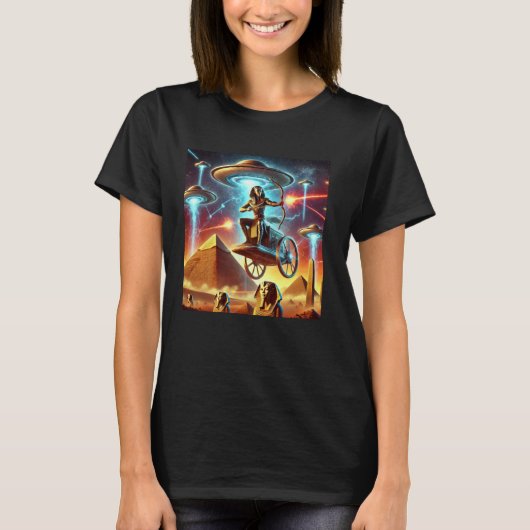 エジプトUFOピラミッドがレーザー砲台に変身 Tシャツ (正面)