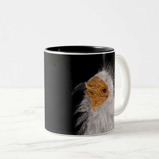 エジプ図解入りの、写真付きのトのハゲワシ ツートーンマグカップ (正面右)