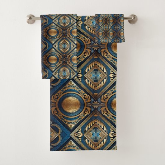 エジモダンプト、イスラム、アラビア語、アフリカデザイン バスタオルセット (インサイチュ)