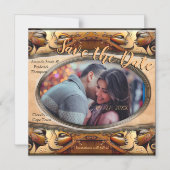 エジモダンプト、イスラム、アラビア語、アフリカデザイン マグネット招待状 (正面)