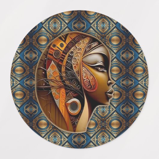 エジモダンプト、イスラム、アラビア語、アフリカデザイン ラベル (デザイン1)