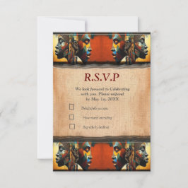 エジモダンプト、イスラム、アラビア語、アフリカデザイン 出欠カード