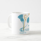 エジンバラのイランのフェスティバルのマグ-ロゴの白 コーヒーマグカップ (正面左)