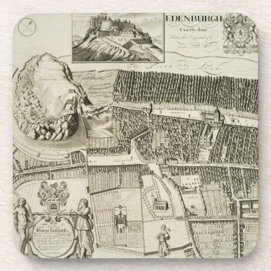 エジンバラのパブの計画。 ジョン・スミス(c.1652-1742著 コースター (正面)