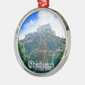 エジンバラの城はプロダクトをカスタマイズ メタルオーナメント (左)