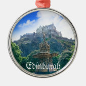エジンバラの城はプロダクトをカスタマイズ メタルオーナメント (正面)