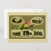 エジンバラより1900年代のヴィンテージの挨 ポストカード (正面/裏面)