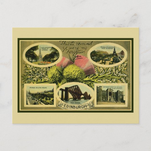 エジンバラより1900年代のヴィンテージの挨 ポストカード (正面)