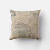 エジンバラスコットランド(1818年)のヴィンテージの地図 クッション (裏面)