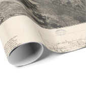 エジンバラスコットランド(1886年)のヴィンテージの絵解き地図 ラッピングペーパー (ロールコーナー)