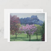 エジンバラ城。スコットランド,エディンバラ シーズンポストカード (正面/裏面)