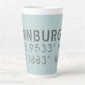 エジンバラ経緯度経度 カフェラテマグ (正面)