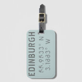 エジンバラ緯度(経度) ラゲッジタグ (正面縦)