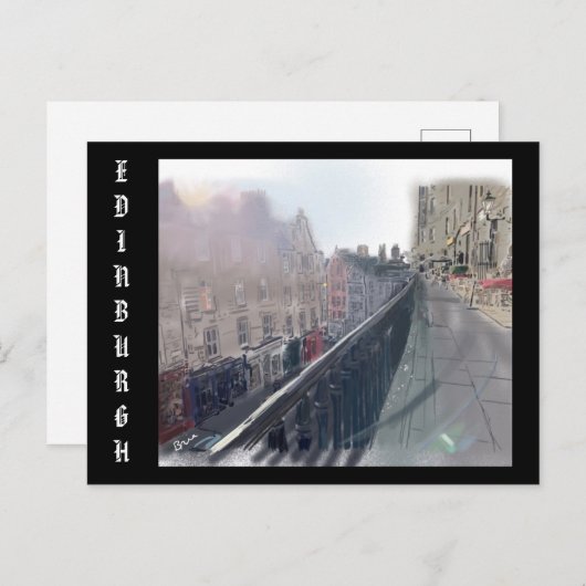 エジンバラ,スコットランドの草原はがき ポストカード (正面/裏面)