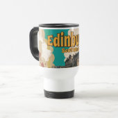 エジンバラ，スコットランドヴィンテージ旅行ポスター トラベルマグ (正面左)