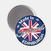 エジンバラ・スコットランド・ユニオン・ジャック国旗で作られた マグネット (正面/裏面)