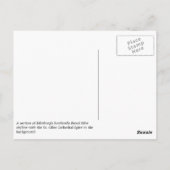 エジンバラ-王室のなマイル ポストカード (裏面)