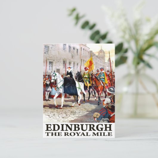 エジンバラ,王室のマイル,イギリス,ヴィンテージ旅行 ポストカード (スタンド正面)