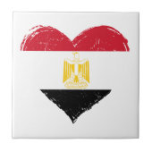 エジ動揺してプト国旗のハートセラミックタイル タイル (正面)