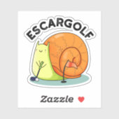 エスカゴルフ 面白いエスカルゴ ゴルフジョーク たわむれ シール (シート)