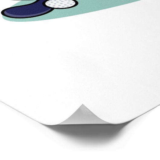 エスカゴルフ 面白いエスカルゴ ゴルフジョーク たわむれ ポスター (角)