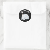 エスカルホおもしろいストフランスの幽霊カタツムイルプンダークBG ラウンドシール (バッグ)