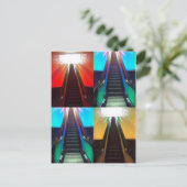 エスカレーターのはがき ポストカード (スタンド正面)