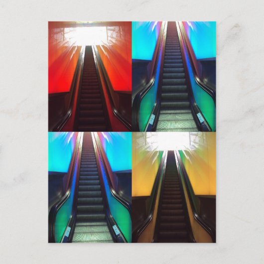 エスカレーターのはがき ポストカード (正面)