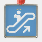 エスカレーター、階段無し メタルオーナメント (正面)