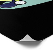 エスカールゴルフおもしろいエスカルゴカタツムイルプンダークBG ポスター (角)