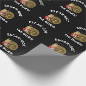 エスカ得ル – ザおもしろいブルースEscargot Pun Dark BG ラッピングペーパー (角)