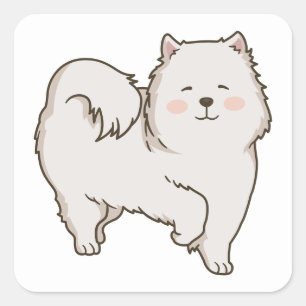 エスキおもしろいーの子犬の漫画の犬の母、アメリカのエスキモ スクエアシール