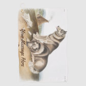 エスキマカスタムックスドッグカニスファミリアリスウルフキャンピング ゴルフタオル (正面)