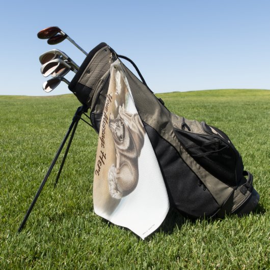 エスキマカスタムックスドッグカニスファミリアリスウルフキャンピング ゴルフタオル (グリーン)