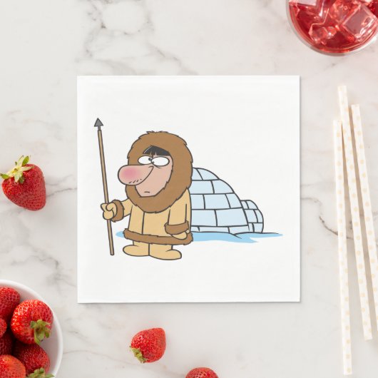 エスキモとイグルー スタンダードランチョンナプキン (インサイチュ)