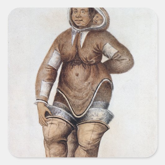 エスキモウーマンアンドベビー スクエアシール (正面)