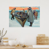 エスキモス発射捕鯨船 ポスター (キッチン)