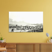 エスキモーたちがボートを略奪する キャンバスプリント (インサイチュ (リビング))