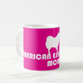 エスキモーのお母さんのマグのピンク コーヒーマグカップ (正面左)