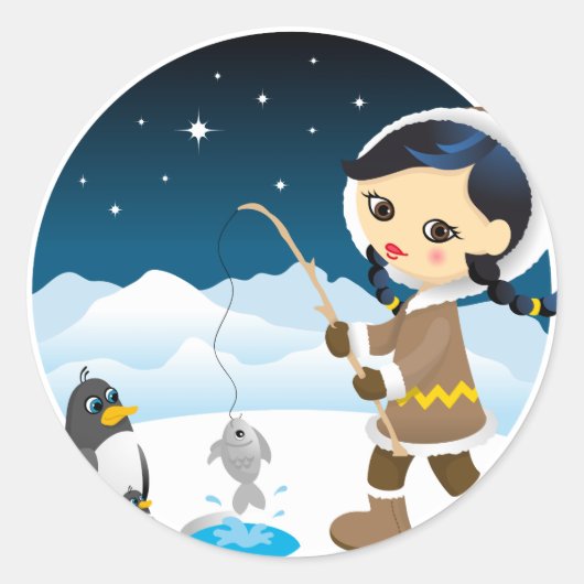 エスキモーの娘 ラウンドシール (正面)