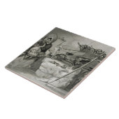 エスキモーの雪小屋のインテリア、冬の島1822年 タイル (側面)