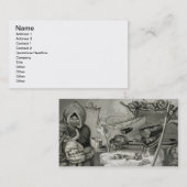 エスキモーの雪小屋のインテリア、冬の島1822年 名刺 (正面/裏面)