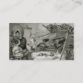 エスキモーの雪小屋のインテリア、冬の島1822年 名刺 (裏面)