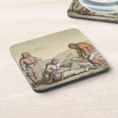 エスキモー族1817年(色の版木、銅版、版画) コースター (左側)