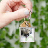 エスキモー犬の高角の眺め キーホルダー (手)