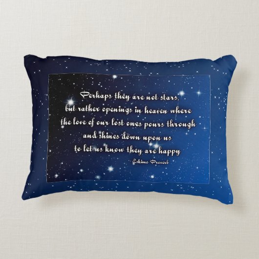 エスキモー諺おそらく彼らは星ではない アクセントクッション (裏面)