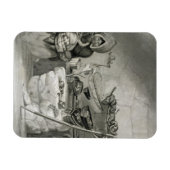 エスキモー雪の小屋のインテリア1822冬の島 マグネット (横)