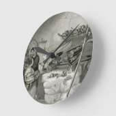 エスキモー雪の小屋のインテリア1822冬の島 ラウンド壁時計 (傾斜)