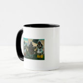 エスキモ美しい3つとSled ReindeerState マグカップ (正面左)